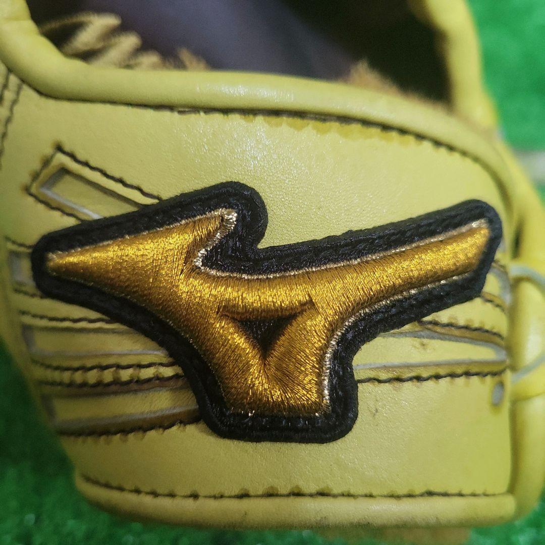 ミズノプロ 硬式外野手 グローブ 外野手用 日本製 イエロー グラブ 左