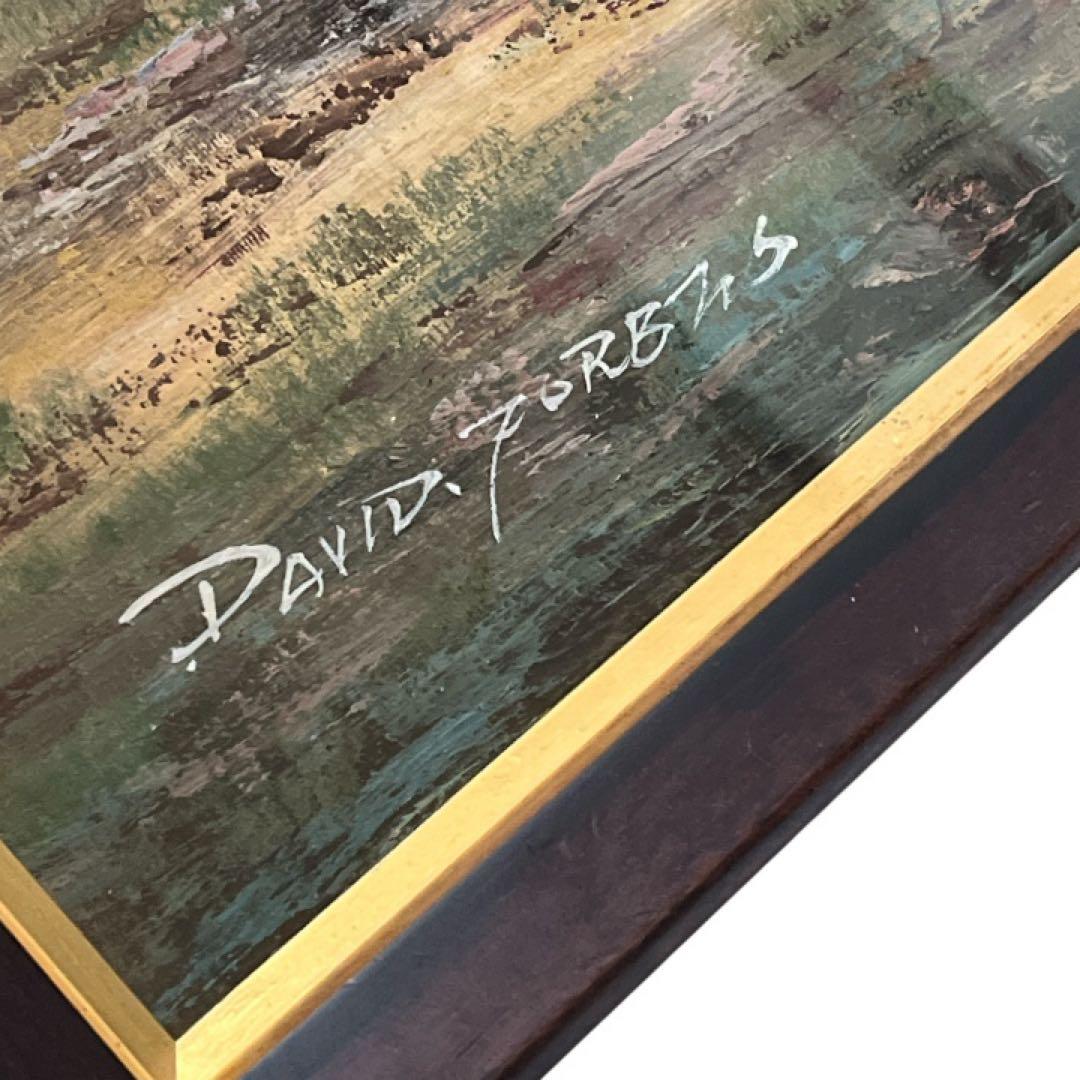 馬 キャンバスアート 額装 約97cm David Forbes 大型