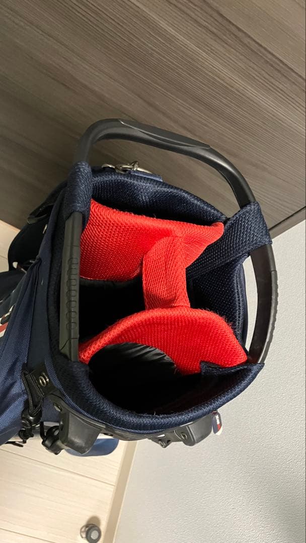★値下げします　BEAMS GOLF キャディバッグ ネイビー/レッド★