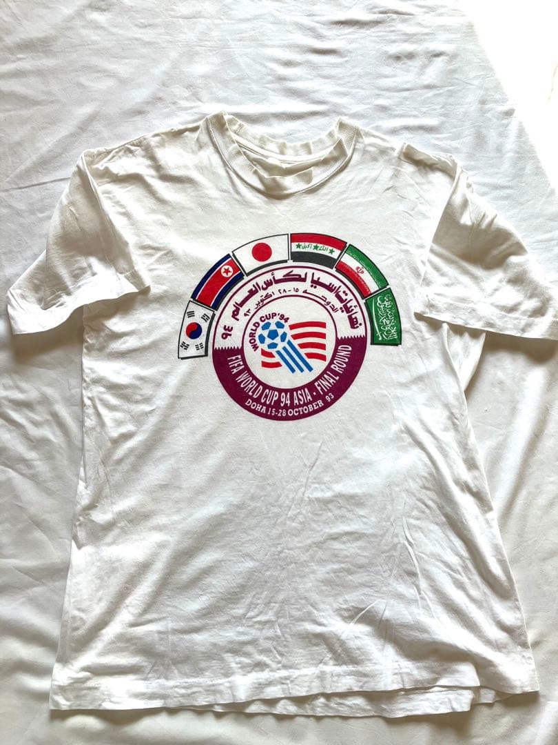 ドーハ　1993  日本代表　カタール応援tシャツ　ドーハ号外　サッカーマガジン