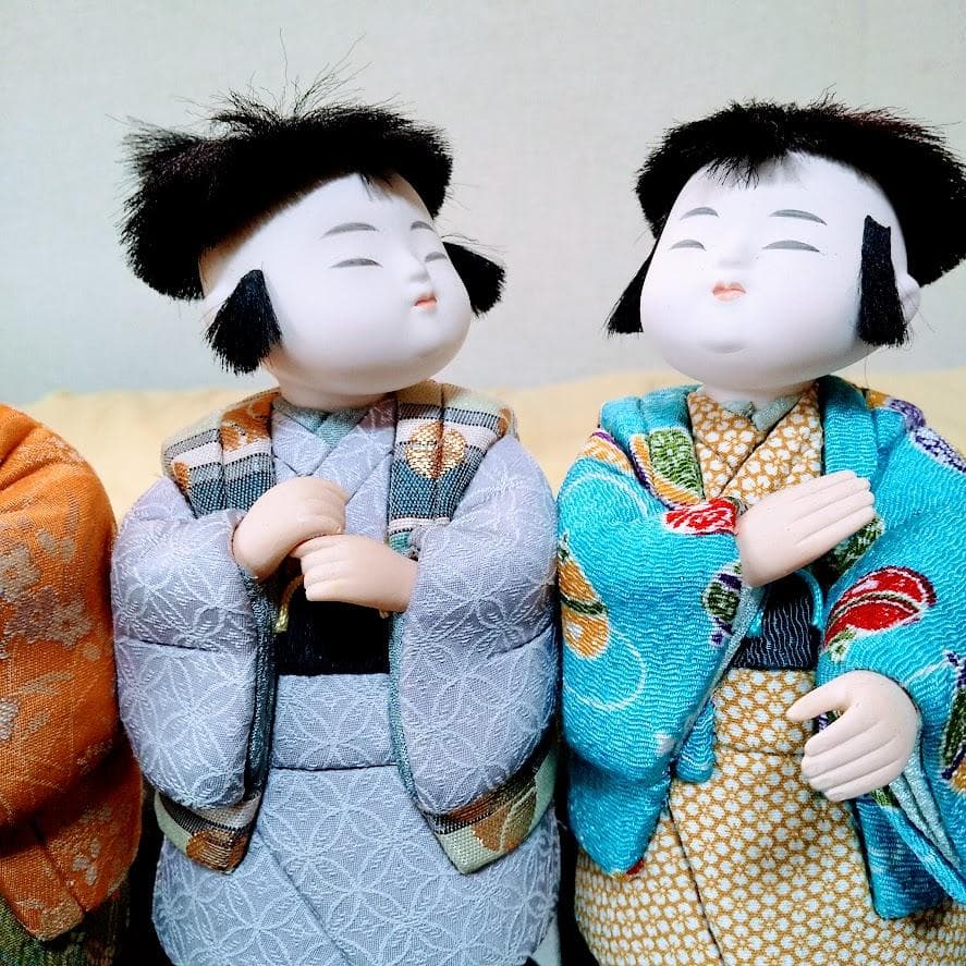☆希少品　金林真多呂 作　真多呂人形　木目込み　おしくらまんじゅう