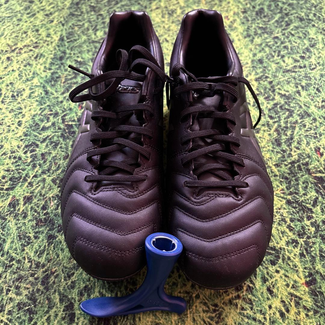 新品 ASICS サッカースパイク 取り替え式 25.5 ブラック