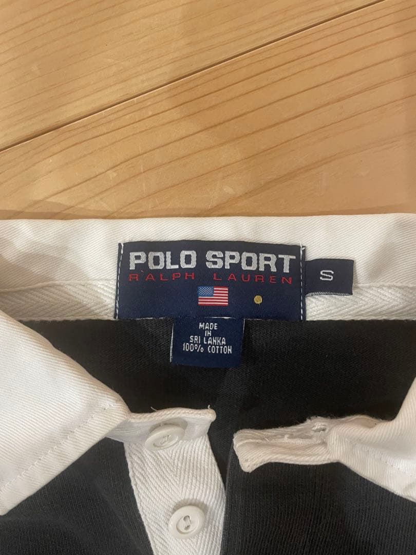 一*会様 POLO SPORT ラガーシャツ Sサイズ グレー/イエロー