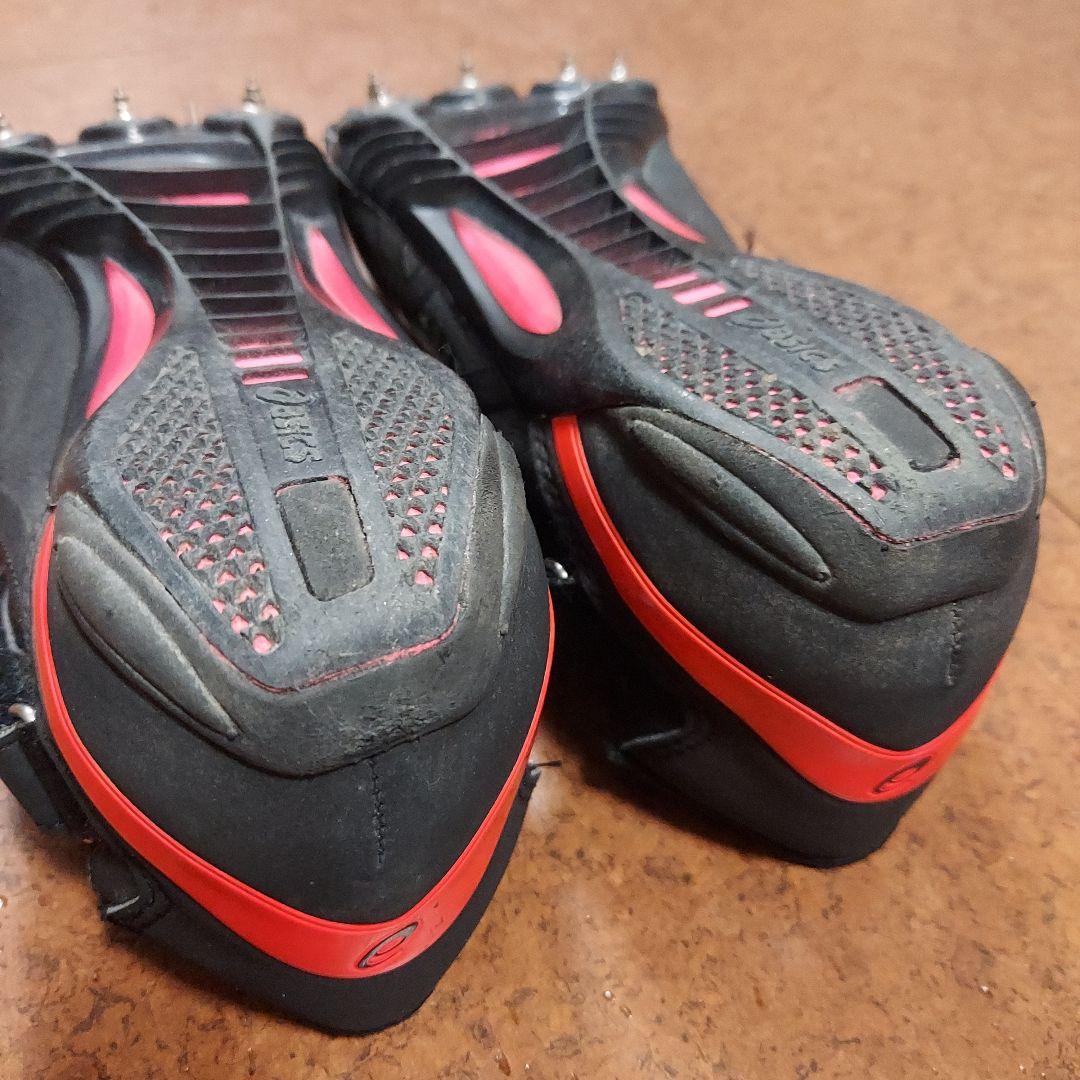 asics CYBERBLADE スパイクシューズ 黒/赤25.0cm