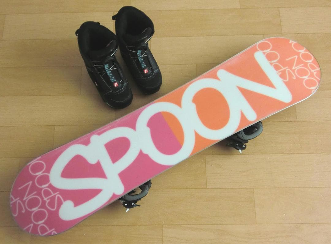 ■■送料無料■SPOON■子供用スノボセット■板110靴20.5/21.5■■