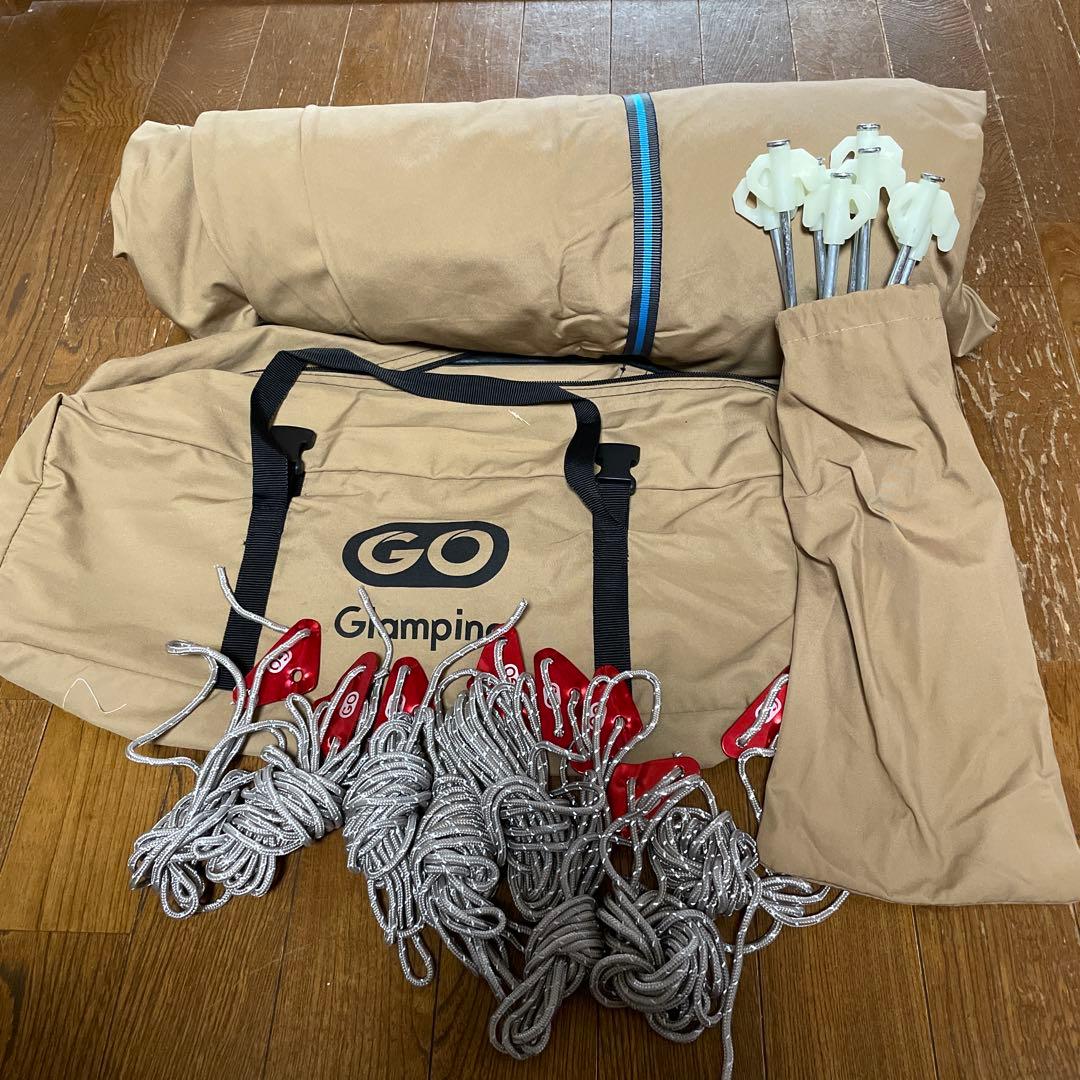 美品　GOGlamping山帆ヘキサタープ TCサンドカラー