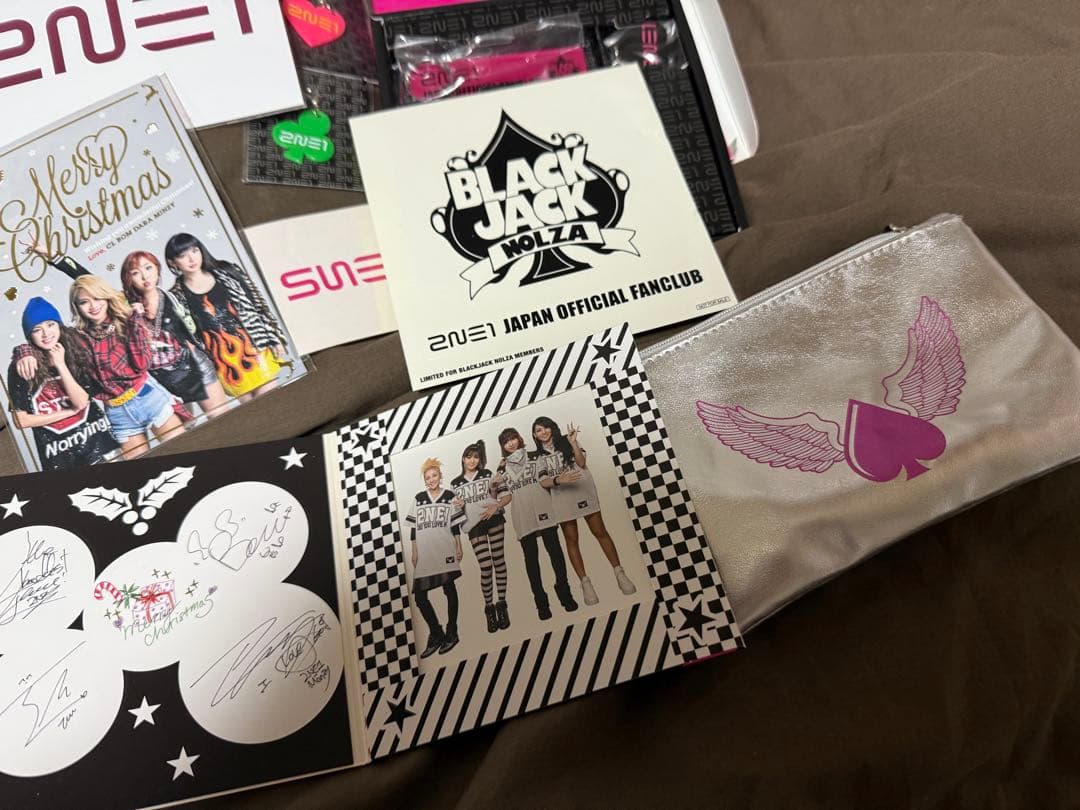 2NE1 ファンクラブ特典 （キーホルダー・チャームセット・ポーチ・会報6部等）