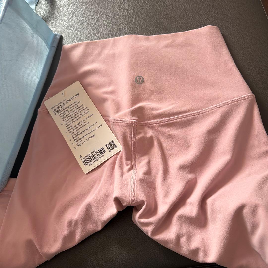 新品タグつきルルレモンlululemon align パンツ　size4 ピンク