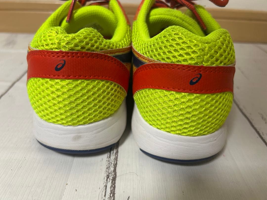 ASICS ランニングシューズ 運動靴　レッド/イエロー　赤　24.5