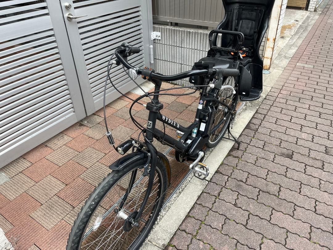【引取限定】HYDEEⅡ 電動アシスト自転車 チャイルドシート付き ブラック