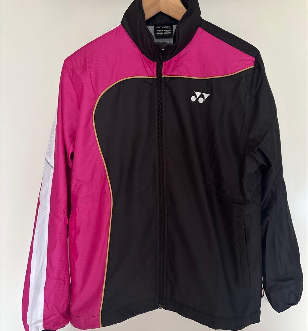 YONEX ウィンドブレーカー上下セット ブラック/ピンク☆Sサイズ美品＆新品