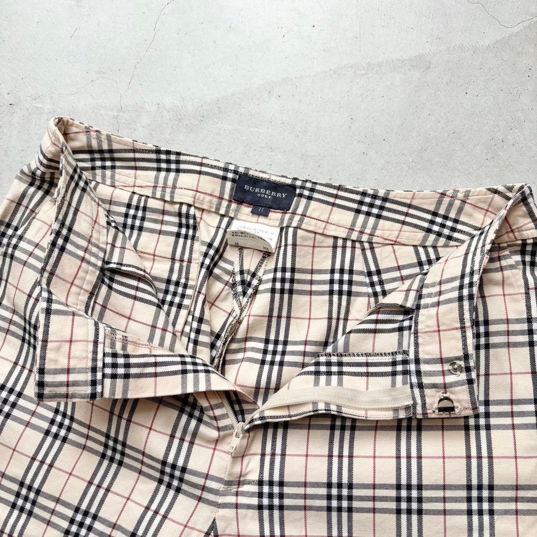 【美品】BURBERRY GOLF バーバリー ノバチェック柄 クロップドパンツ