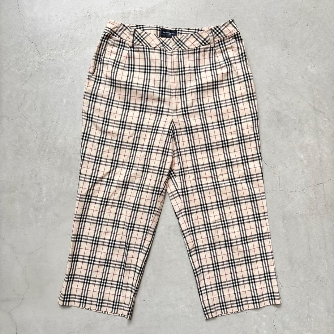 【美品】BURBERRY GOLF バーバリー ノバチェック柄 クロップドパンツ