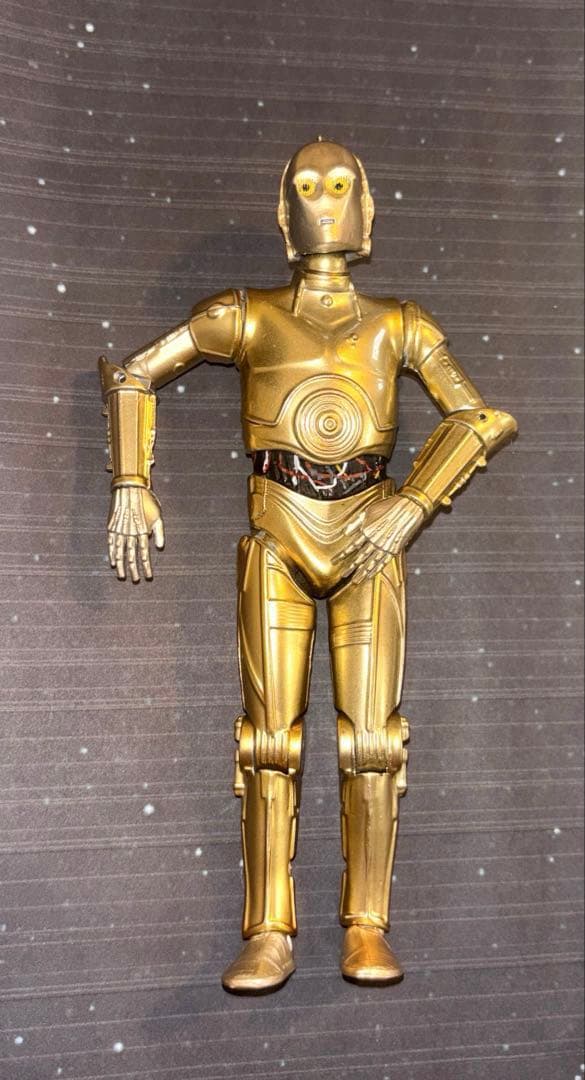 激レア品！！　台座付き/C-3PO 可動式フィギュア ゴールド