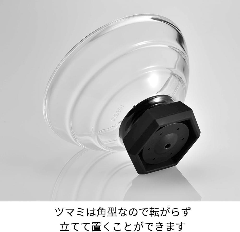 HARIOフタがガラスのご飯釜2~3合中が見える耐熱ガラス陶器GNR200BW