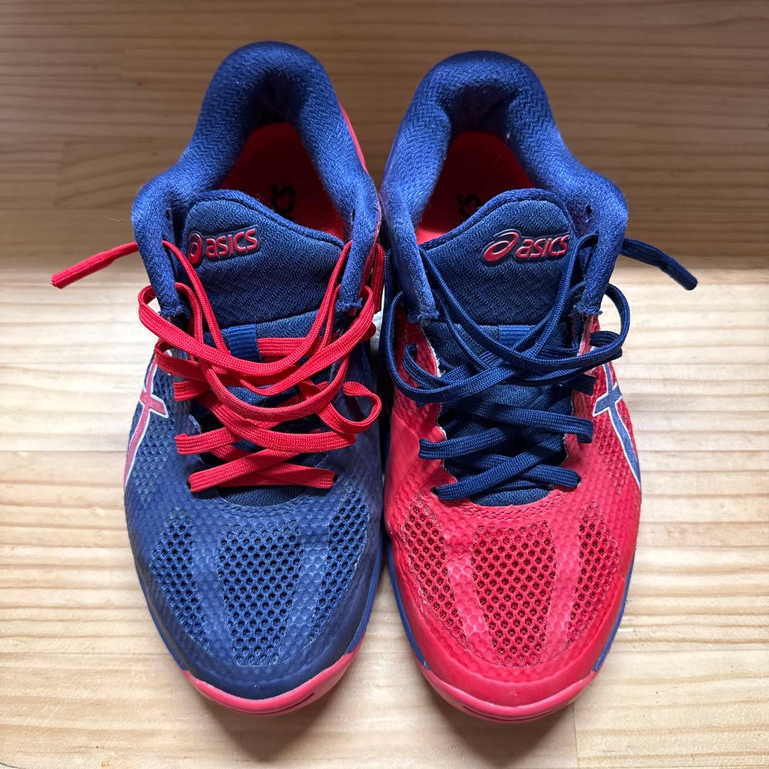 asics バレーボールシューズ 24.0cm 赤/青
