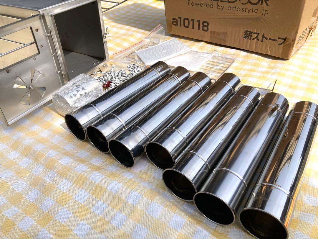 ステンレス製薪ストーブ セット　薪ストーブ　FIELDDOOR キャンプ