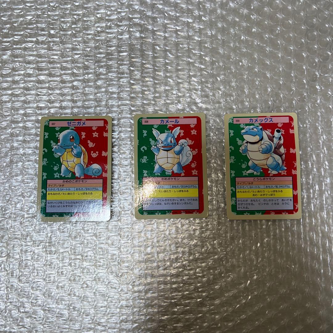 ゼニガメ カメール カメックス トップサン 裏青 ブルーバック ポケモンカード