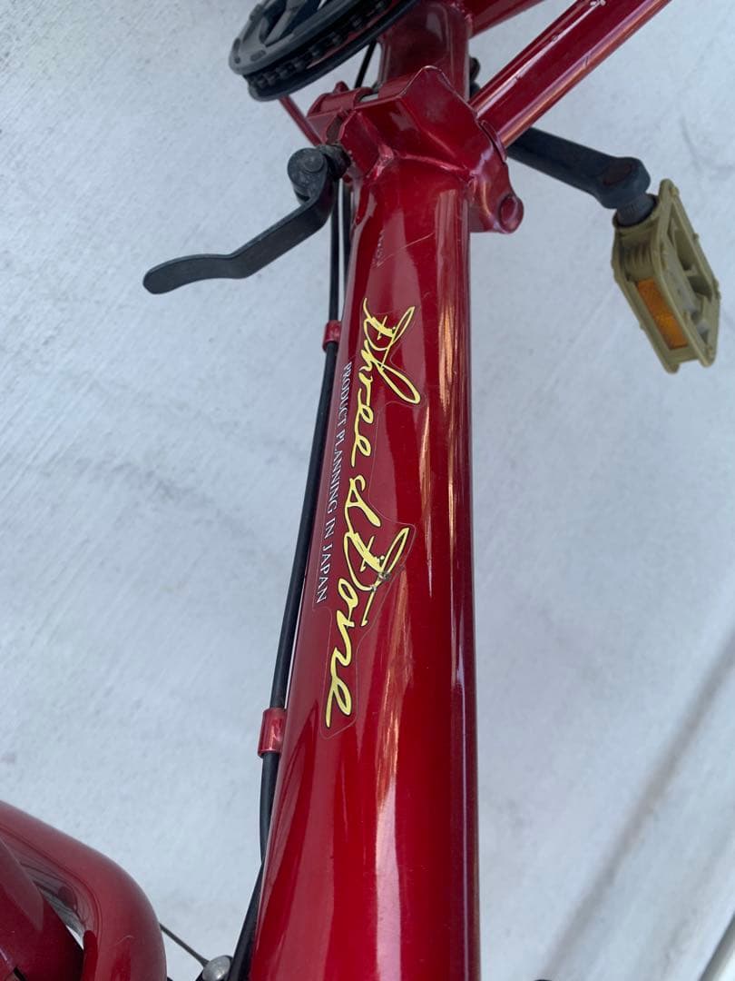 20インチ　折りたたみ自転車本体　赤　アイジュサイクル　スリーストーン
