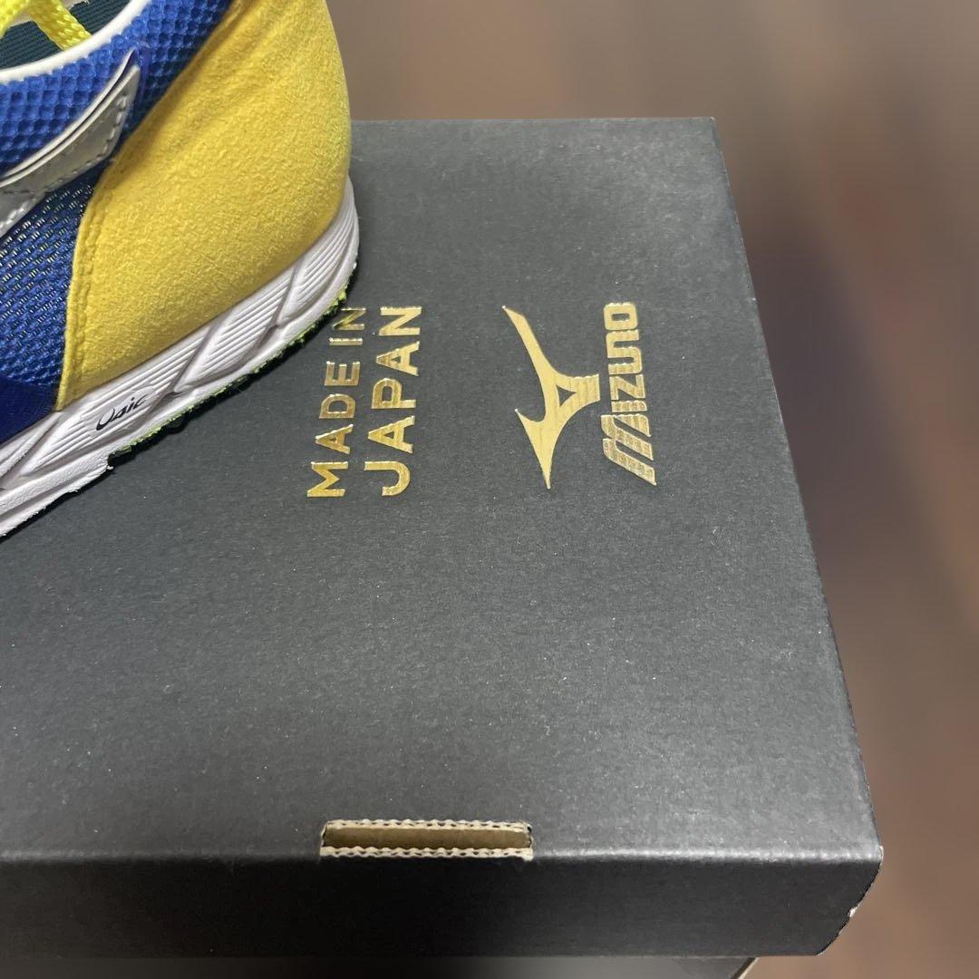 ほ*る様 Mizuno ランニングシューズ 青/黄 日本製