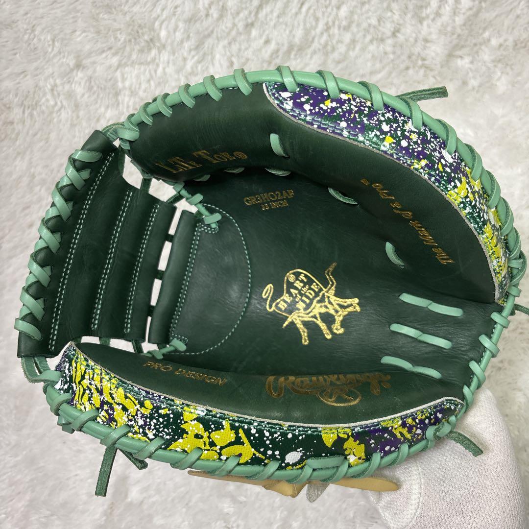 ローリングス　軟式用　キャッチャーミット　一般　野球　33インチ　グリーン