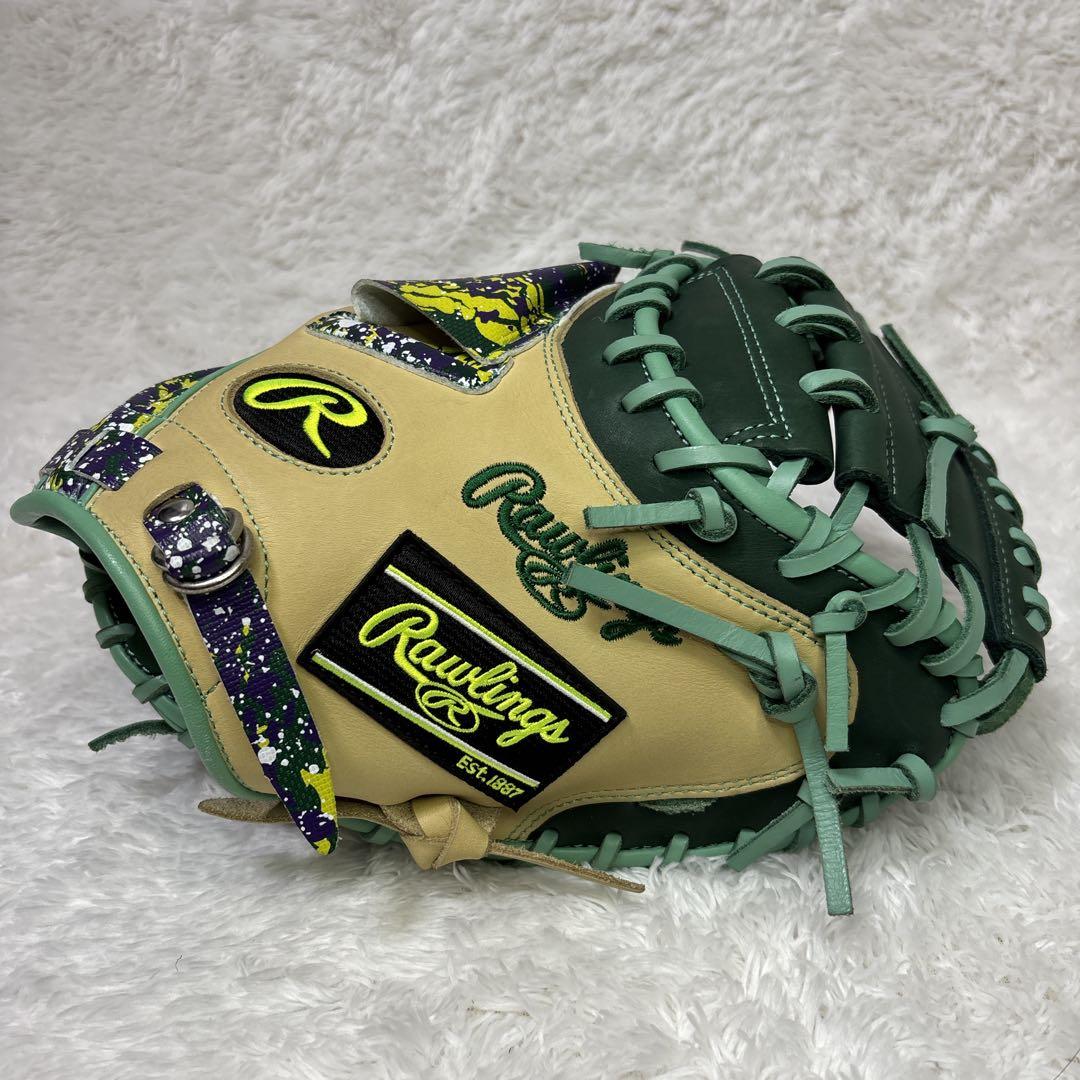 ローリングス　軟式用　キャッチャーミット　一般　野球　33インチ　グリーン