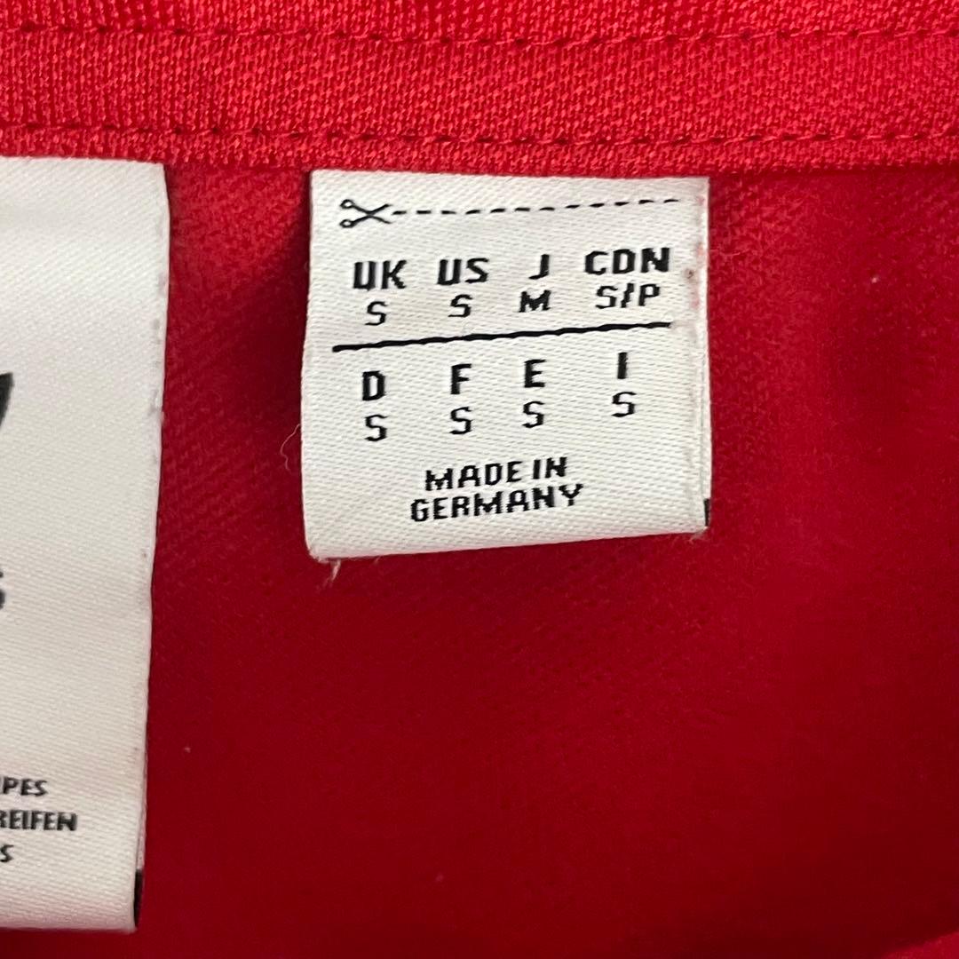 アディダス ジャージ パンツ M 赤 ドイツ製 復刻 adidas 3本ライン