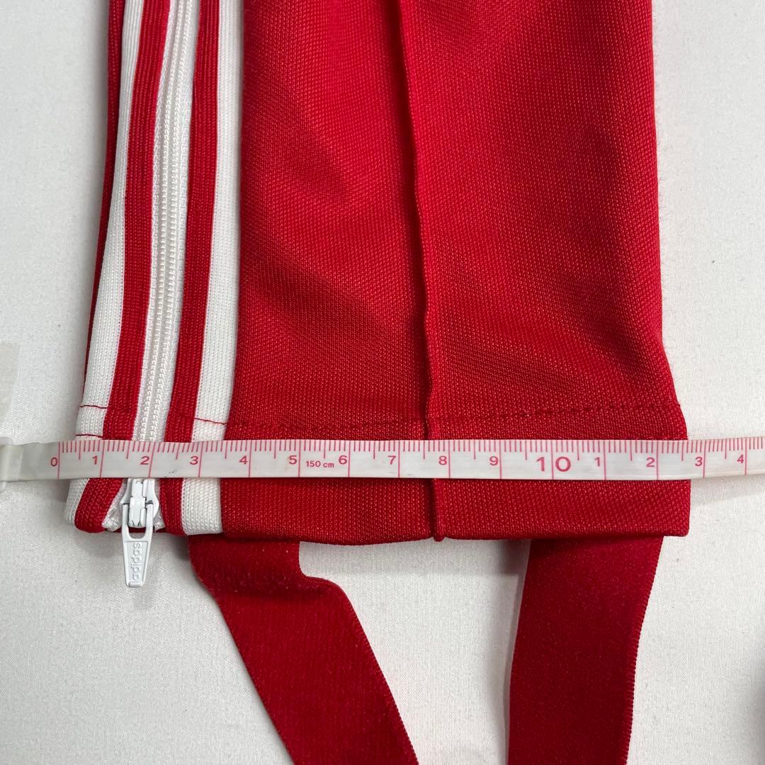 アディダス ジャージ パンツ M 赤 ドイツ製 復刻 adidas 3本ライン
