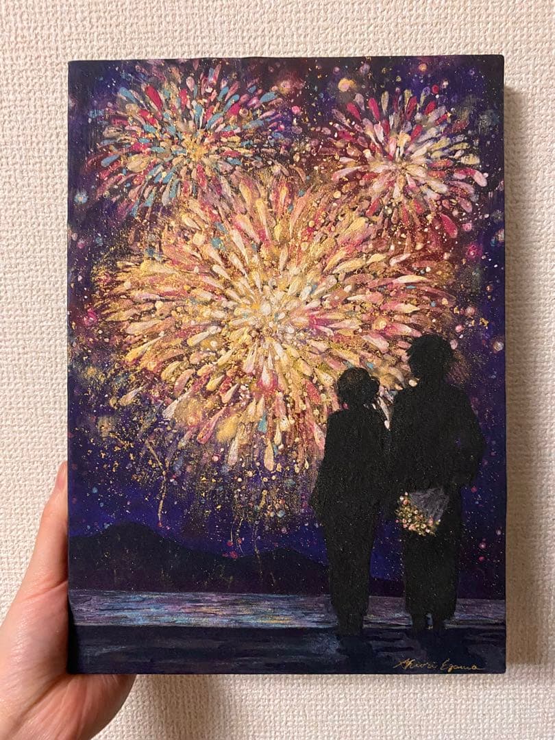 【原画・一点物】花火　江川史織作|日本画｜インテリア　アート