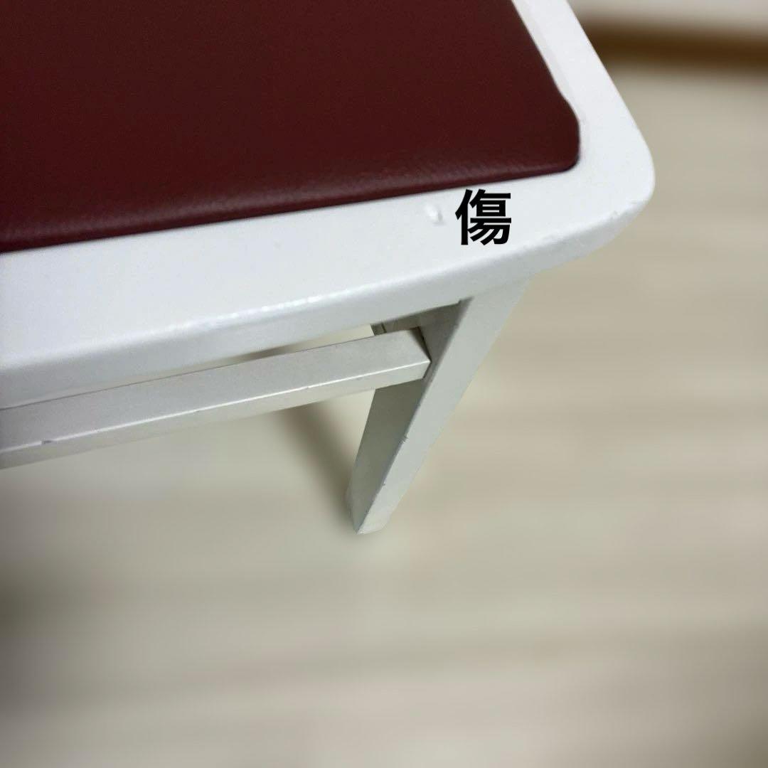 【中古リニューアル】白特注色・背付ピアノ椅子(全国送料込み)トムソン椅子