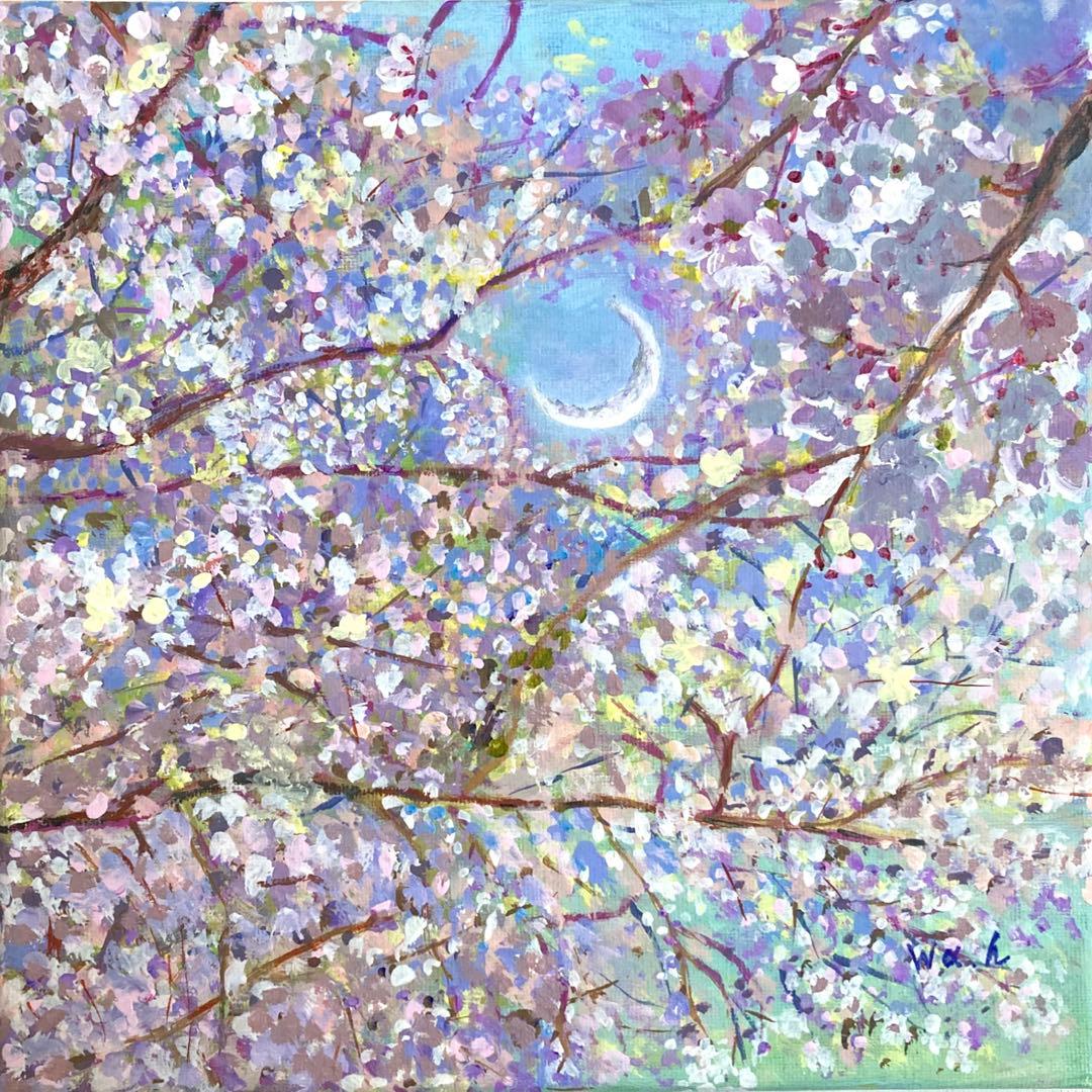 花明かり　アクリル画