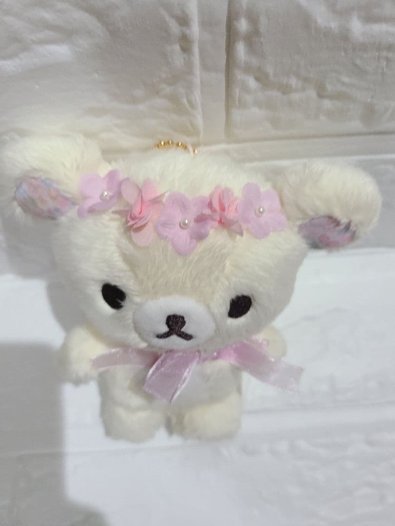 リラックマ 　コリラックマ 　花冠 　小花柄　 ぶらさげぬいぐるみ 　タグ付き