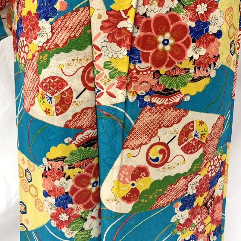 601aj60□ジュニア着物 アンティーク ハーフ成人式 卒業式 十三参り□良好