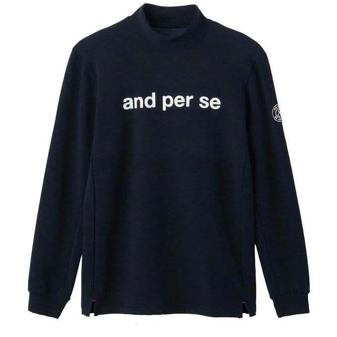 and per se アンパスィ ゴルフ モックネックシャツ L