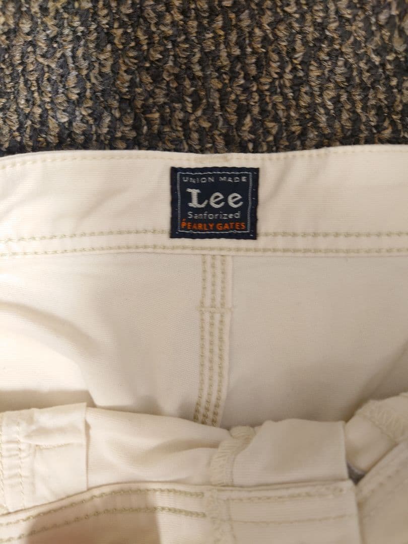 PEARLY GATES×Lee ホワイト スリムフィットパンツ