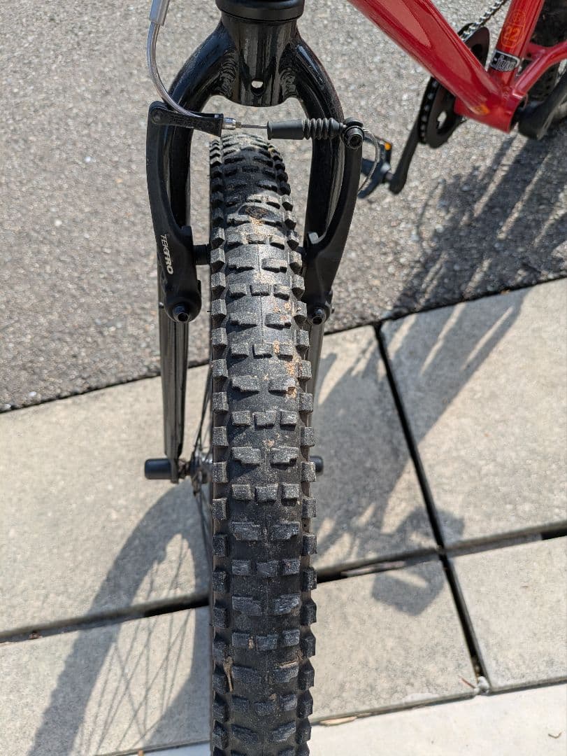 ヨッシー　　ヨツバサイクル　ジュニア用レッドマウンテンバイク