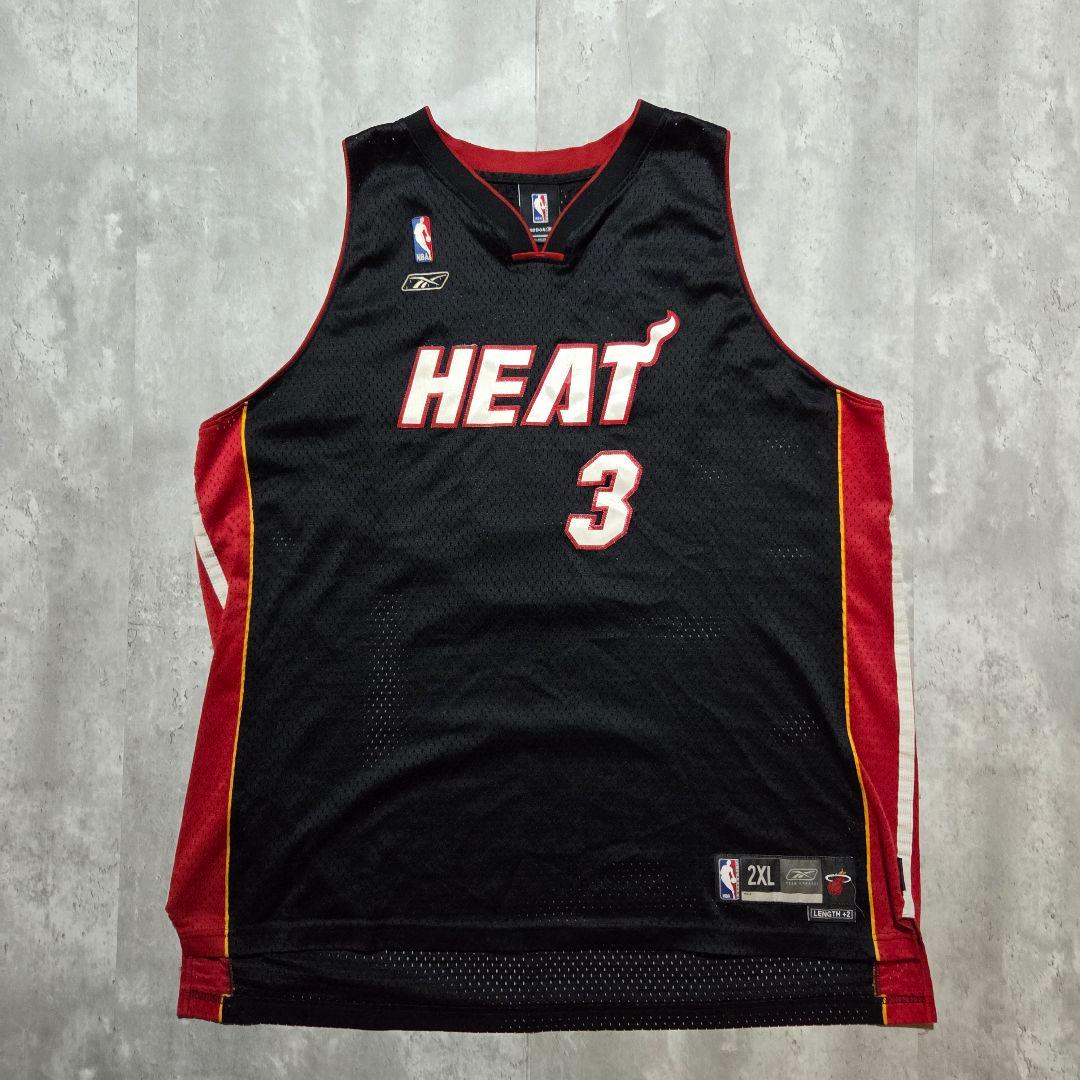 稀少 NBA Reebok ユニフォーム HEAT ウェイド Wade 2XL