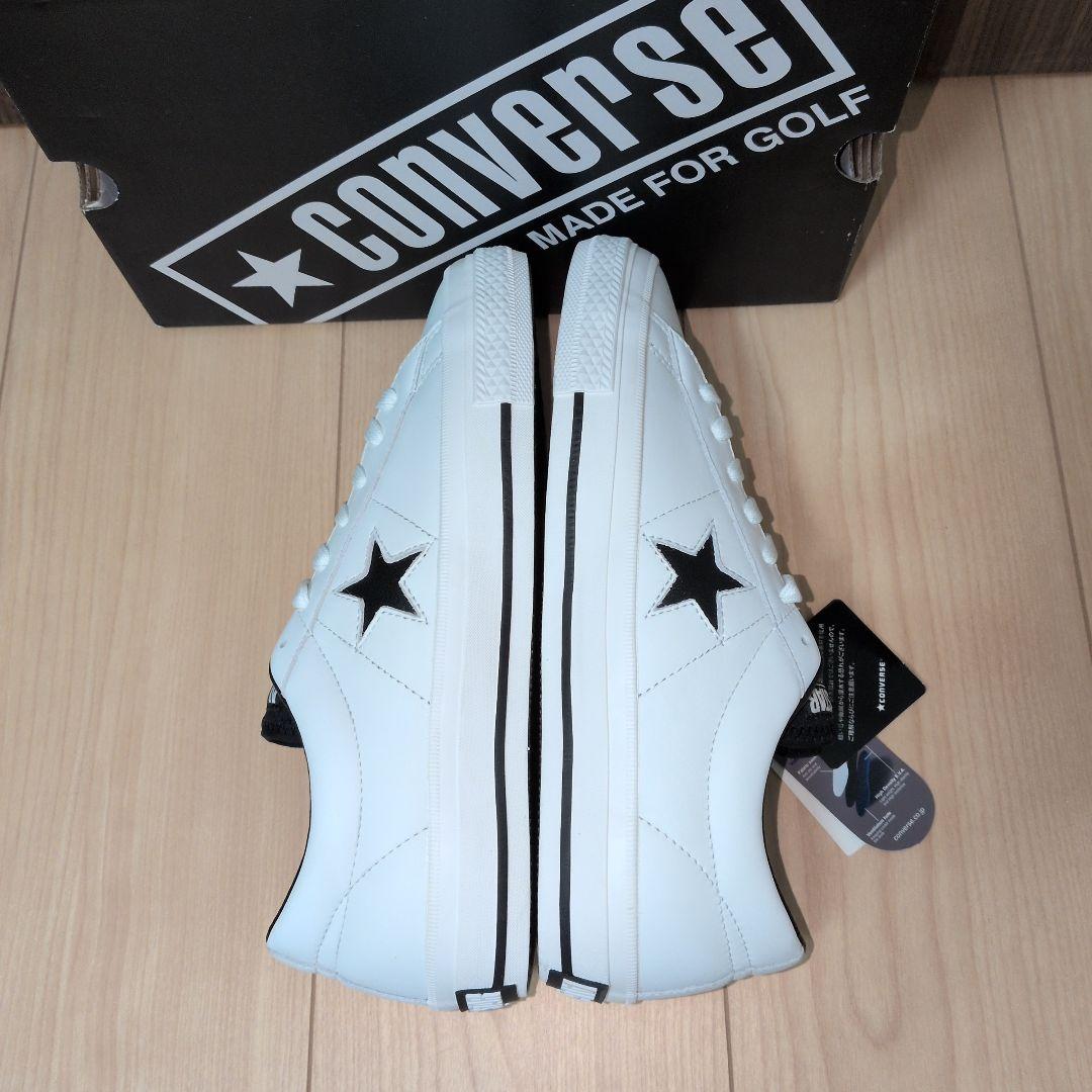 【US7.5】ワンスター　GF　白×黒　ゴルフシューズ ALL STAR