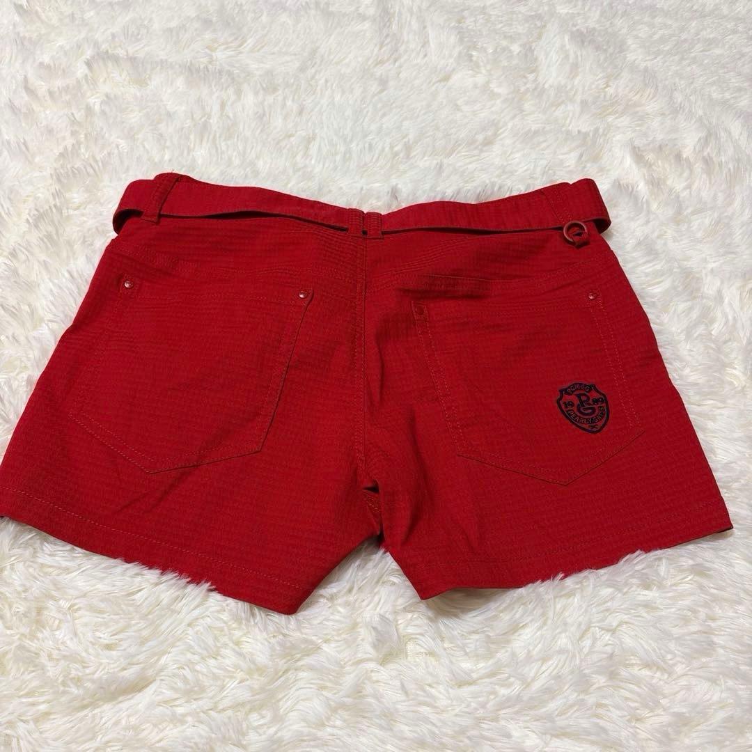 パーリーゲイツ　イーエックス ストレッチ ショートパンツ赤