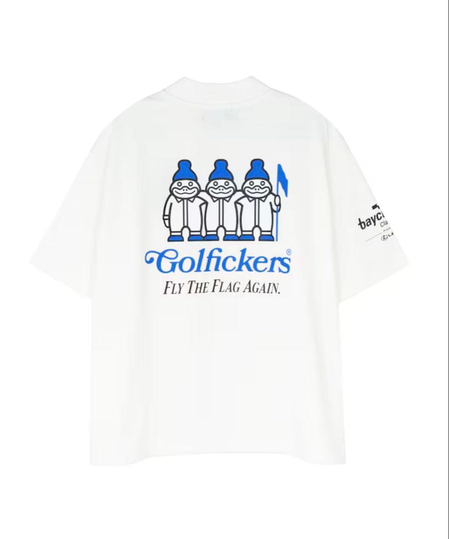 新品・未使用！！　Golfickers 半袖モックネック ホワイトMサイズ