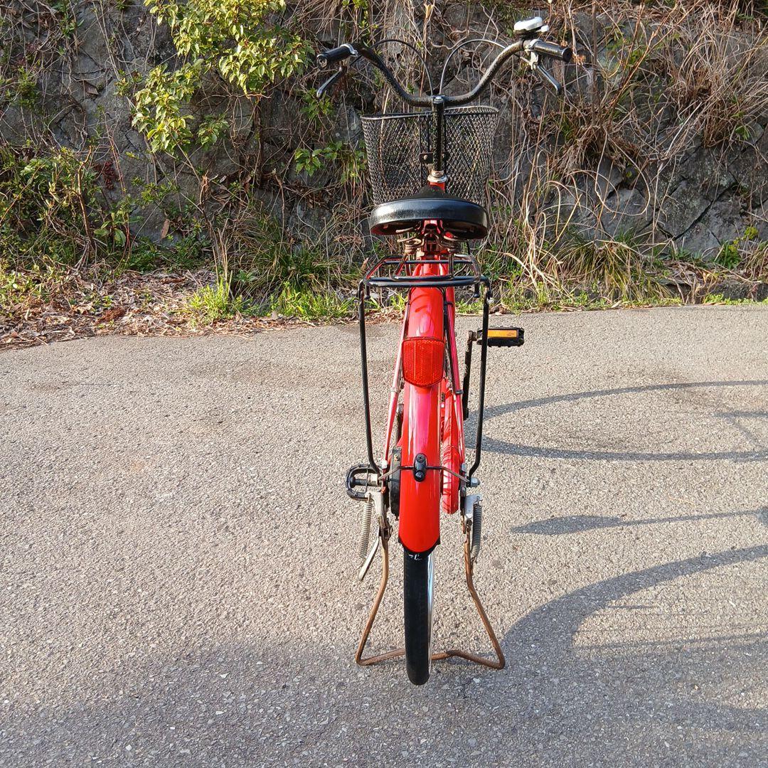 昭和レトロ 　当時物　自転車　26インチ　レッド　リアパンク　有料で交換します