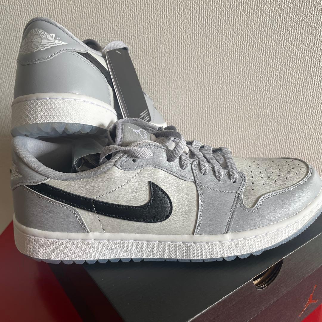 新品 NIKE エアジョーダン1 ロー ウルフグレー ゴルフシューズ28.5