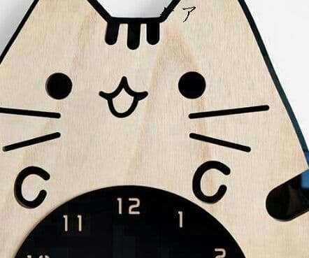 おしゃれ萌えアニメの置尾元気猫掛け時計部屋時計