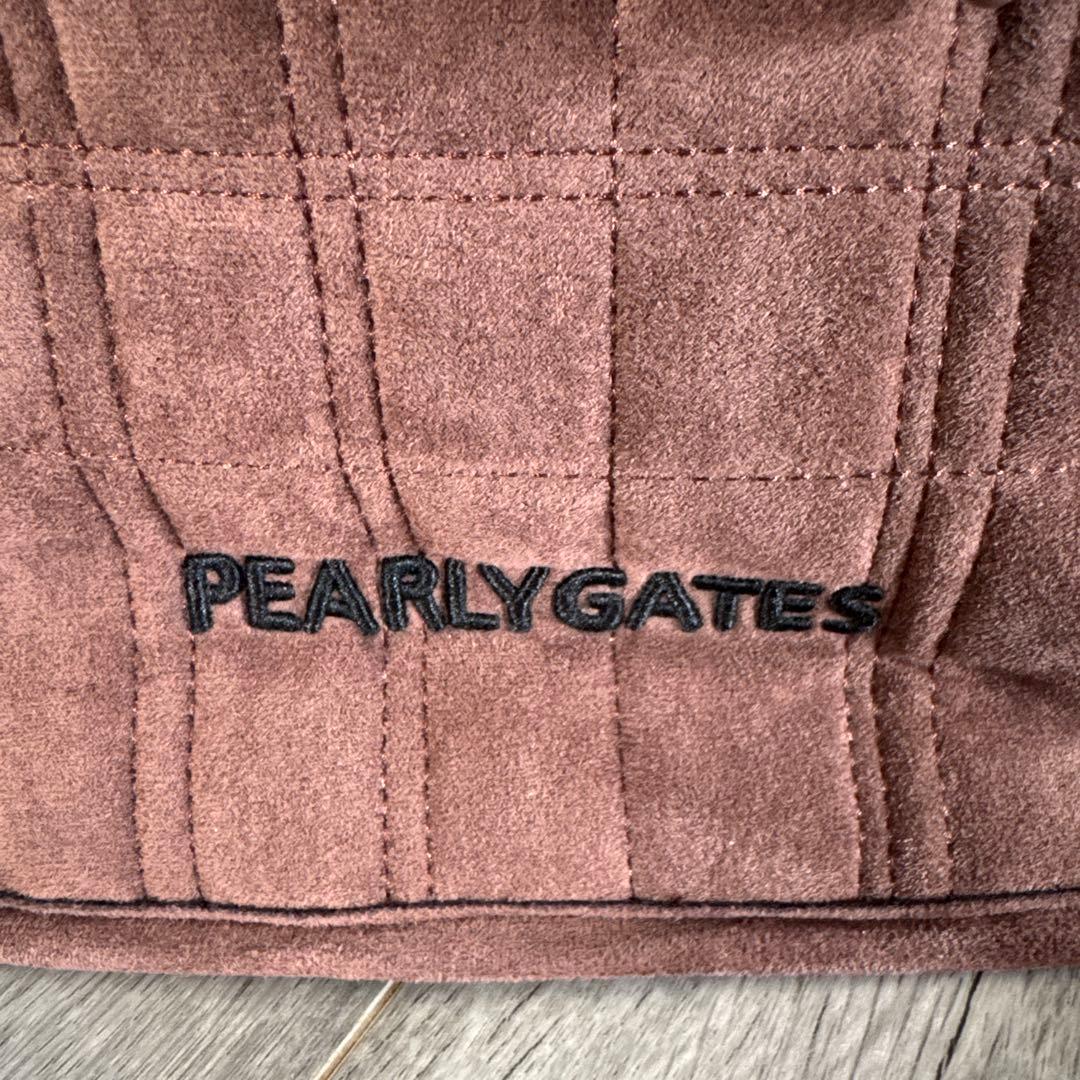 PEARLY GATES ブラウン スェード調ゴルフバッグ