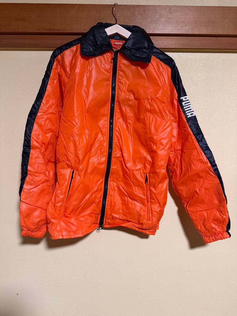 デッドストック 90s PUMA ネオンオレンジ ナイロンシェルスーツ