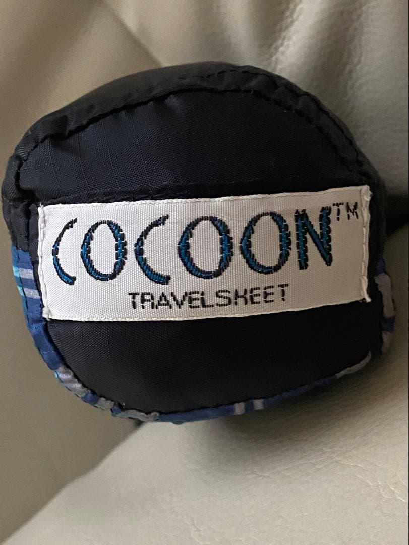 COCOON トラベルシーツ 100% シルク チェック柄