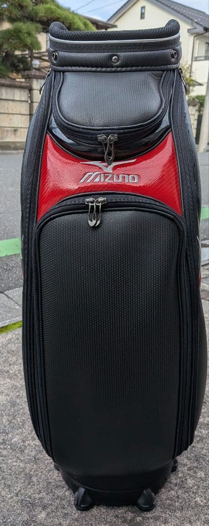 Mizuno MPクラフトゴルフキャディバッグ 黒/赤 中古