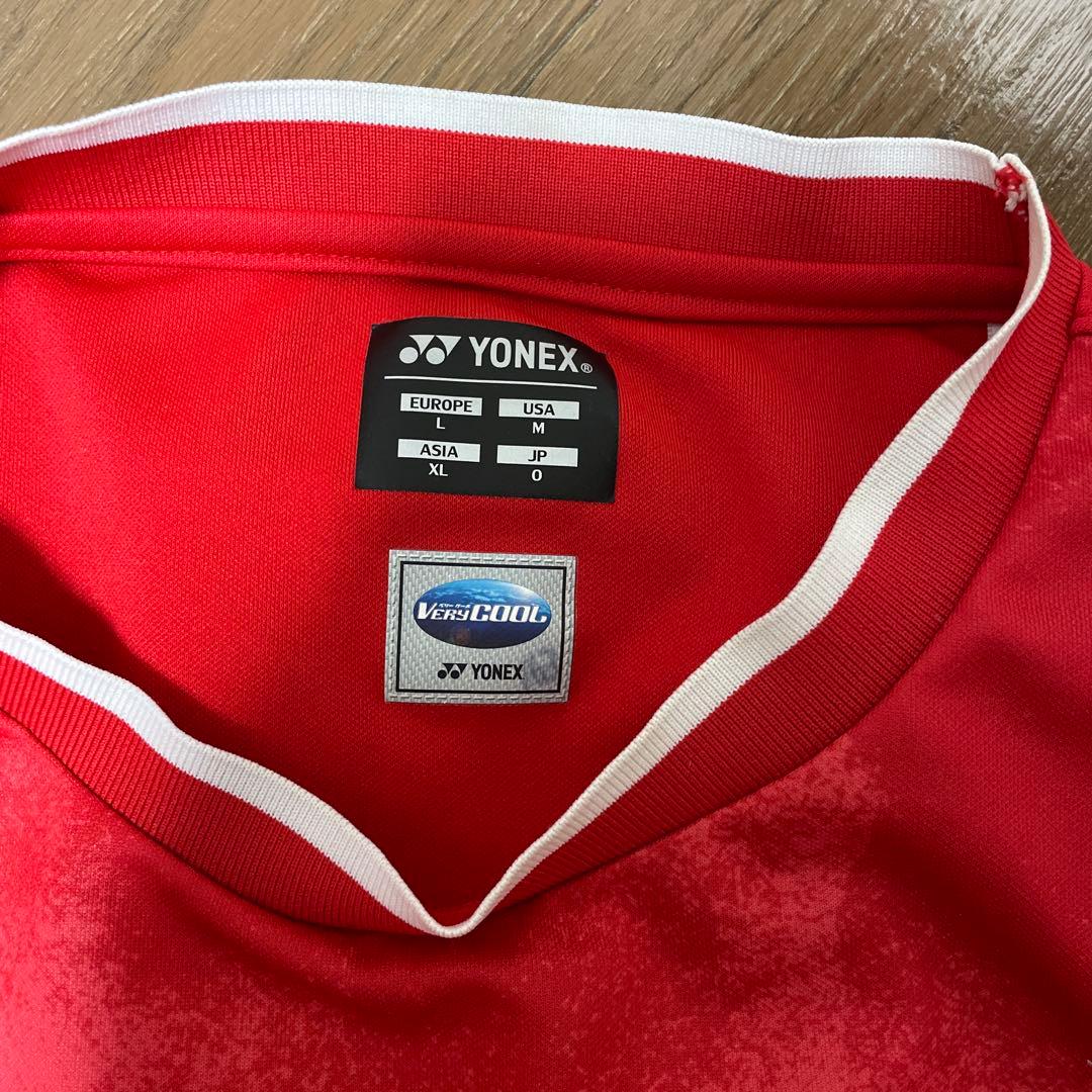 YONEX バドミントンユニフォーム　Oサイズ　赤