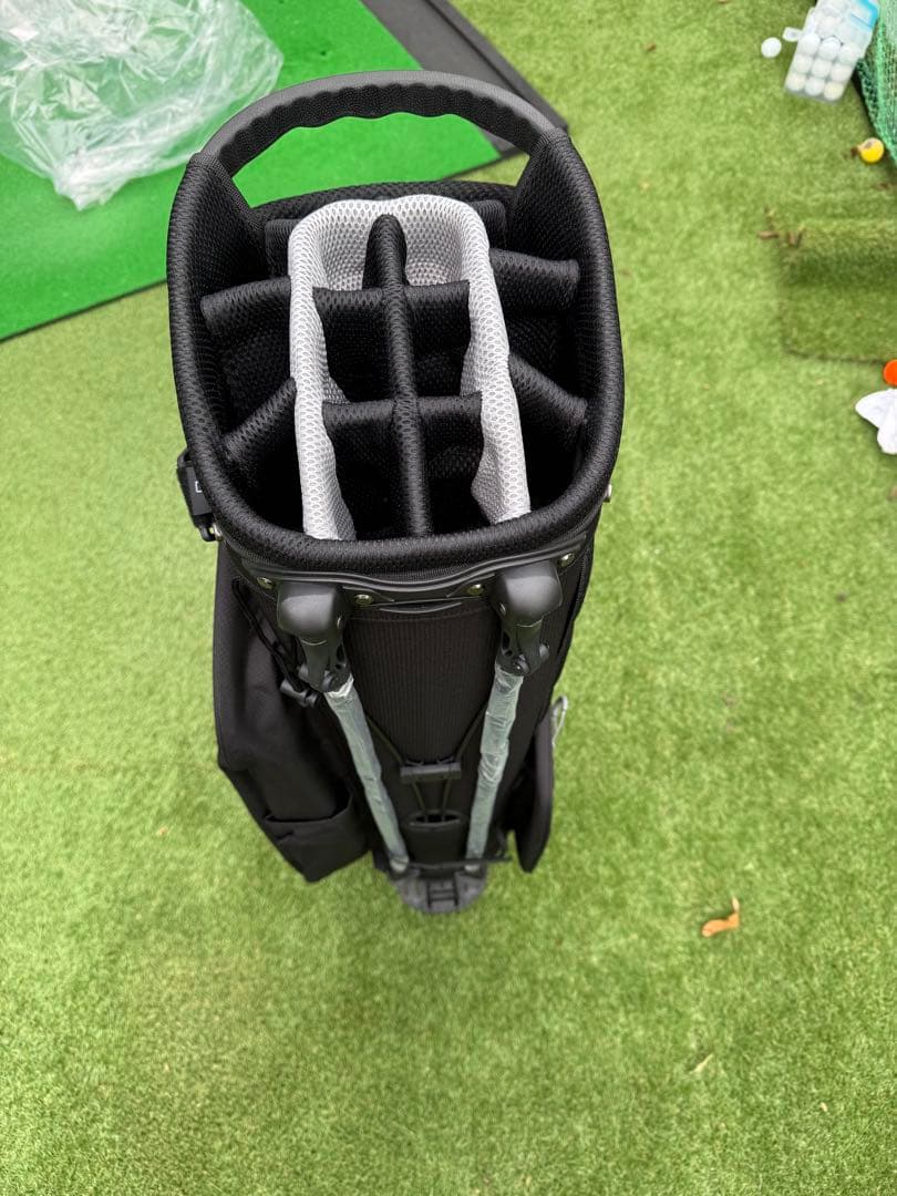 新品 LOVACE 14分割 軽量 キャディバッグ ゴルフ ブラック スタンド