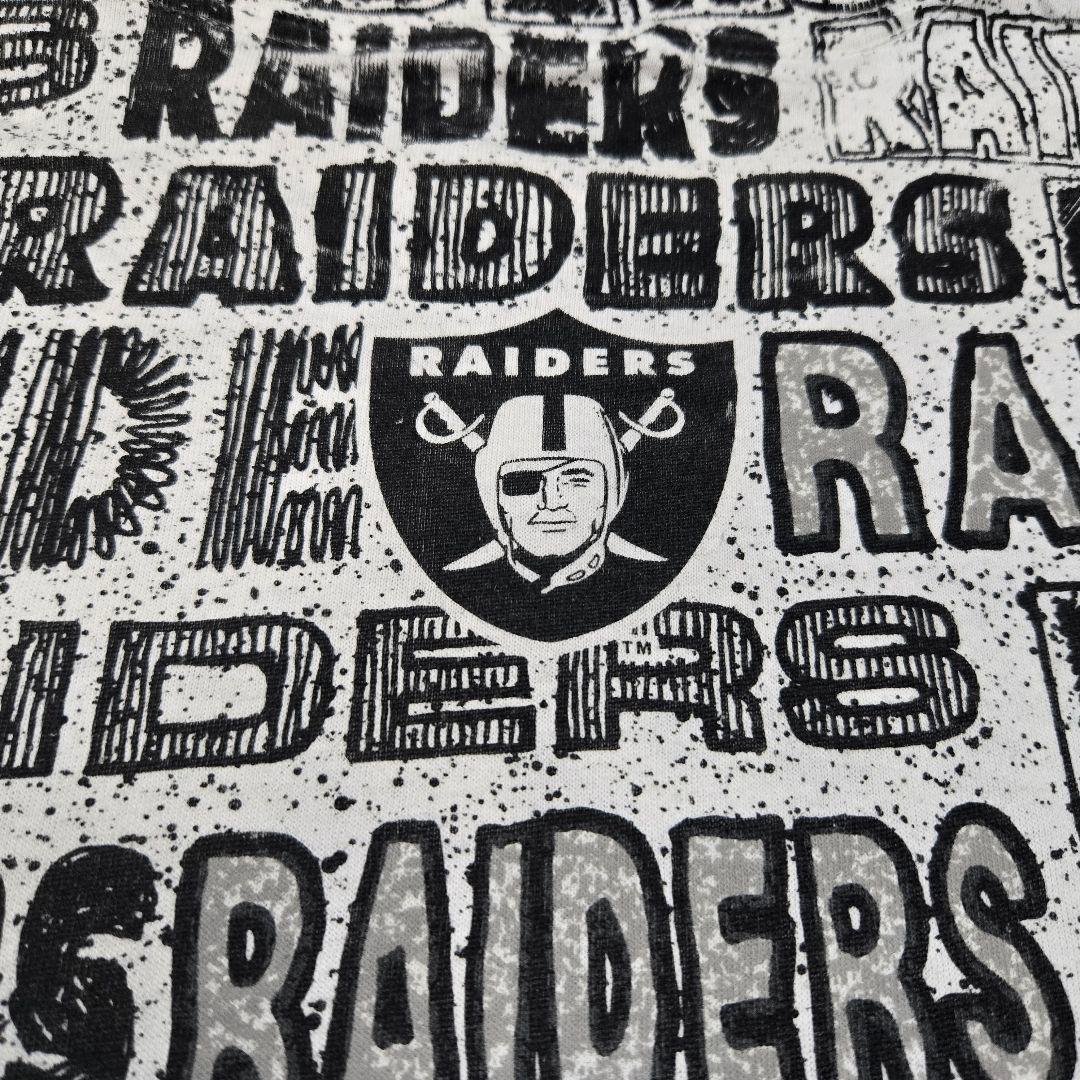 USA製 90sレイダース全面総柄ビッグプリントTシャツ　Raiders